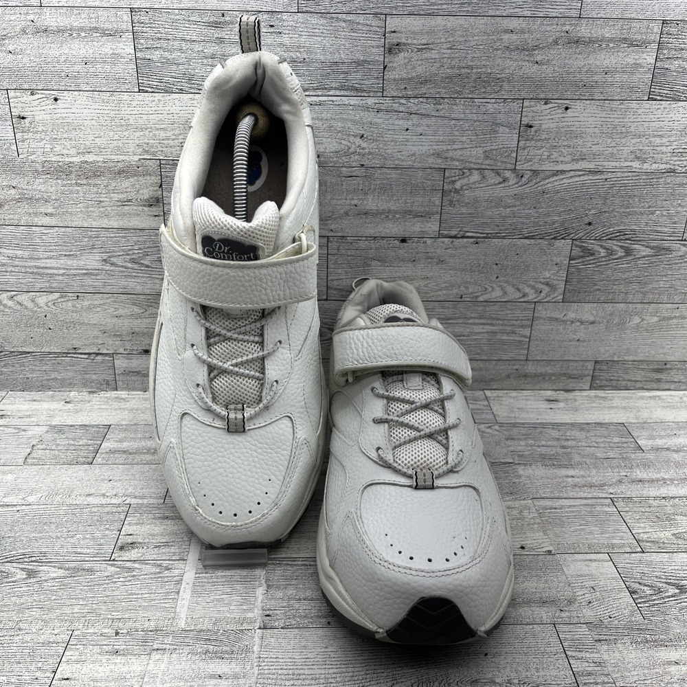 Dr. Comfort Winner White Leather Diabetic Walking Shoes 6740 Men Size 11W